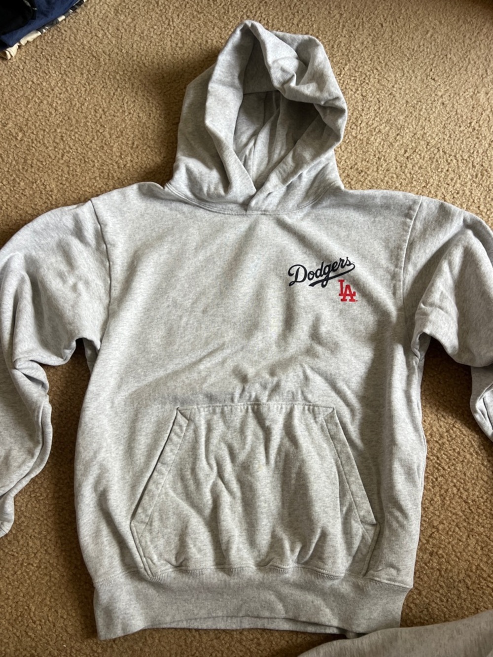 Los Angeles dodgers sporty & rich Gray Pullover Hoodie XS